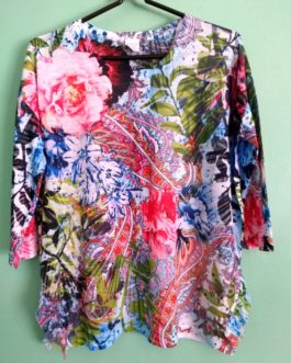 Colorful floral blouse